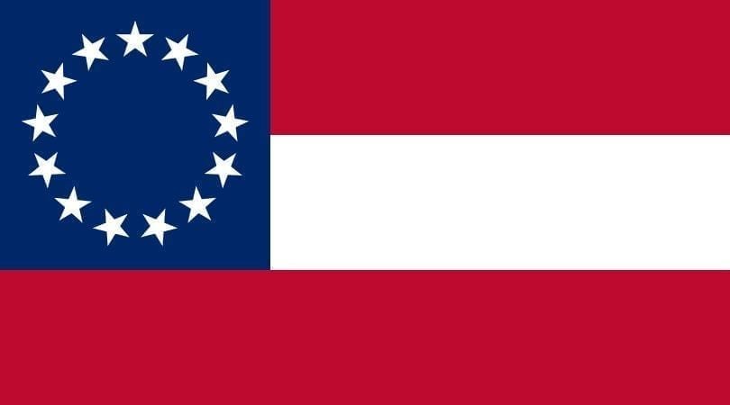 USA 13 Stars and Bars flag