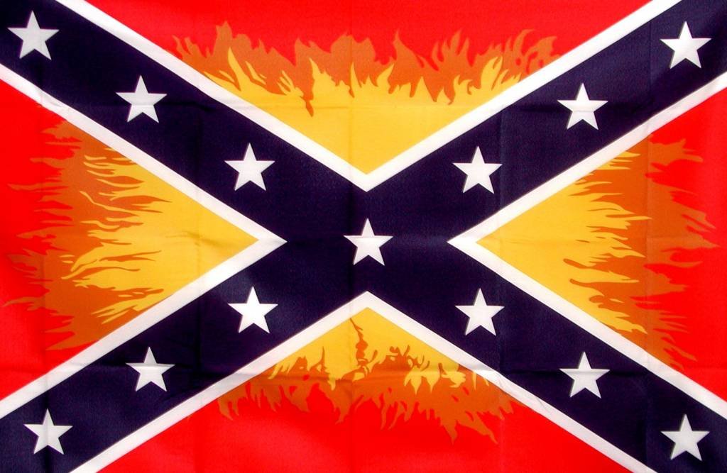 Confederate Flames flag