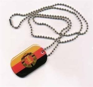 East Germany DDR flag dog tag