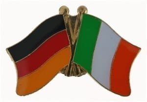Germany Ireland flag friendship pin
