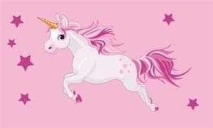 Unicorn pink flag