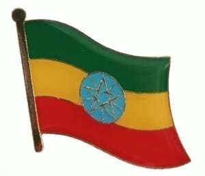 Ethiopia flag pin