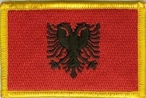 Albania flag patch