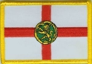 Alderney flag patch