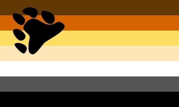 Gay Pride Bear flag