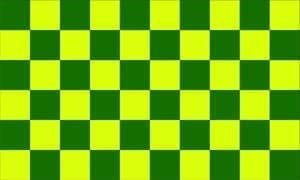 Chequered flag green yellow