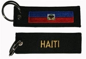 Haiti flag keyring