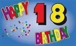 Happy 18th Birthday flag