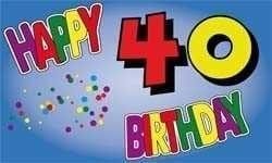 Happy 40th Birthday flag