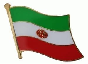 Iran flag pin
