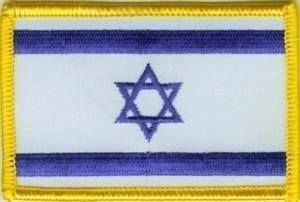 Israel flag patch