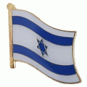 Israel flag lapel pin
