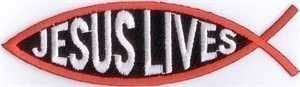 Jesus Jezus Lives flag patch