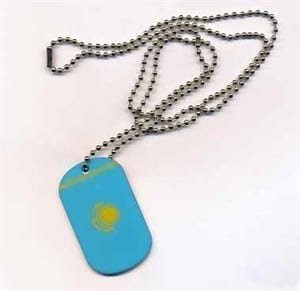 Kazachstan flag dogtag