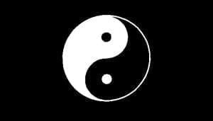 Yin Yang Black flag