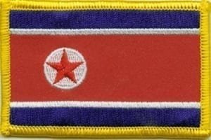 Korea North flag patch
