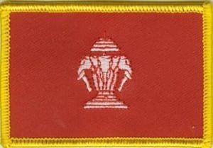 Laos 1975 flag patch
