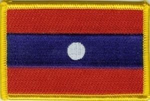 Laos flag patch