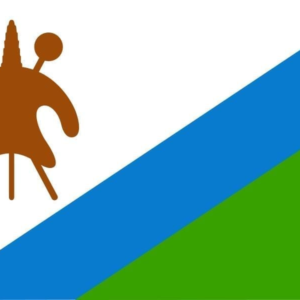 Lesotho flag 1987 to 2006