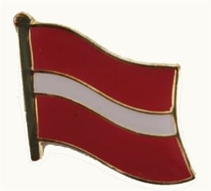 Latvia flag pin