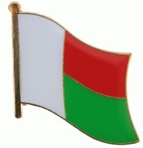 Madagascar flag pin