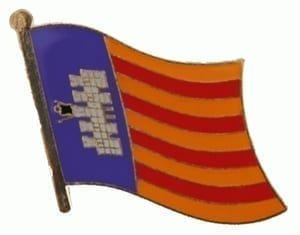 Majorca flag lapel pin