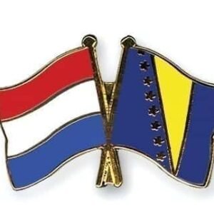 Netherlands Bosnia flag friendship pin