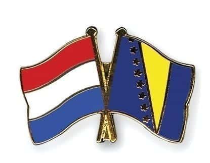 Netherlands Bosnia flag friendship pin