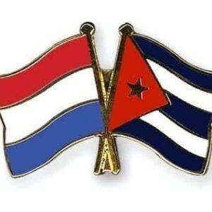 Netherlands Cuba flag friendship pin