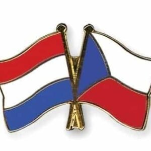 Netherlands Czech flag Friendship lapel Pin