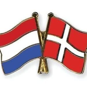 Netherlands Denmark flag friendship pin