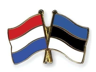 Netherlands Estonia flag Friendship Pin