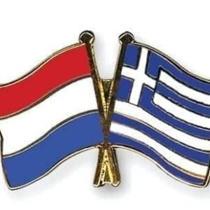Netherlands Greece flag Friendship pin