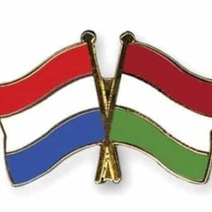 Netherlands Hungary flag Friendship pin