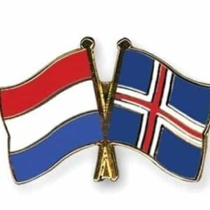 Netherlands Iceland flag Friendship pin