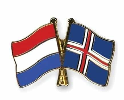 Netherlands Iceland flag Friendship pin
