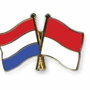 Netherlands Indonesia flag friendship pin
