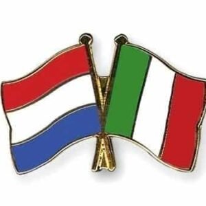 Netherlands Italy flag Friendship Pin