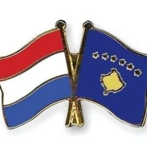 Netherlands Kosovo flag friendship pin