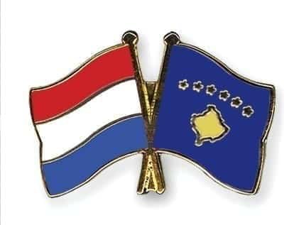 Netherlands Kosovo flag friendship pin