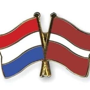 Netherlands Latvia flag Friendship pin