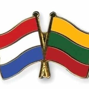 Netherlands Lithuania flag Friendship pin