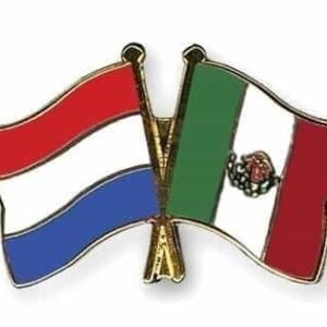 Netherlands Mexico flag Friendship Pin