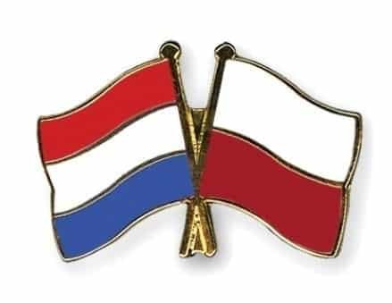 Netherlands Poland flag friendship pin