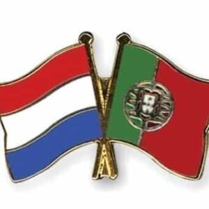 Netherlands Portugal flag friendship pin