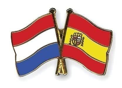 Netherlands Spain flag Friendship pin