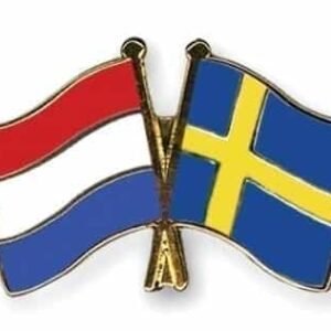 Netherlands Sweden flag Friendship pin