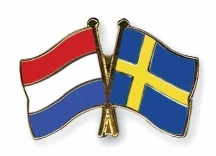 Netherlands Sweden flag Friendship pin