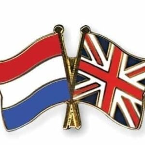 Netherlands UK England flag Friendship Pin