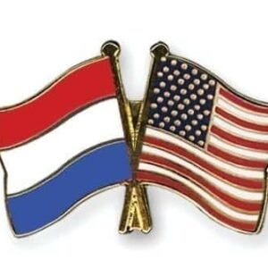 Netherlads USA flag friendship pin